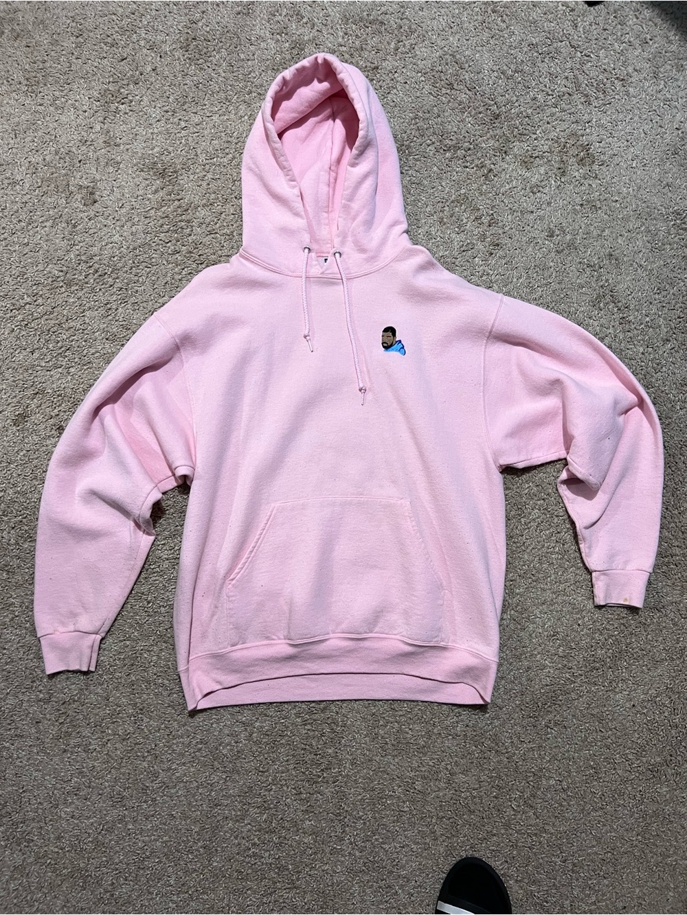 Men's Pink Drake Hoodie Sweatshirt - Casual Pullover